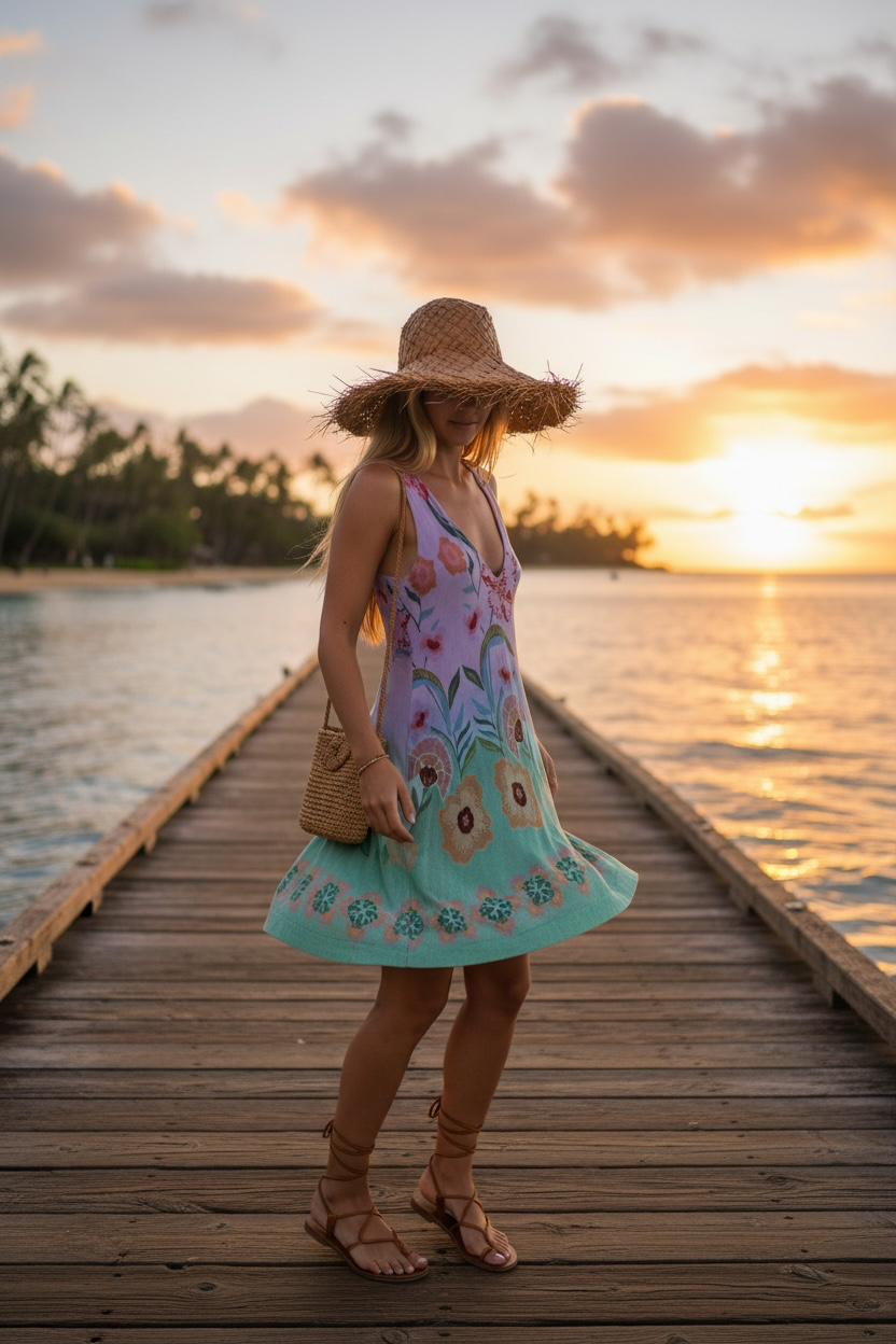MAKALEHA hand dyed dress