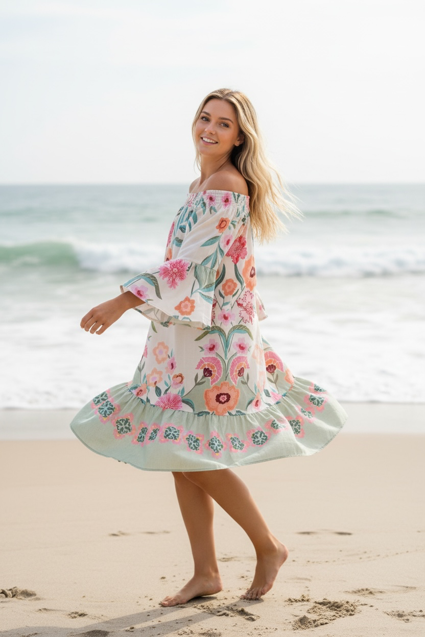 WAIMEA off-shoulder dress