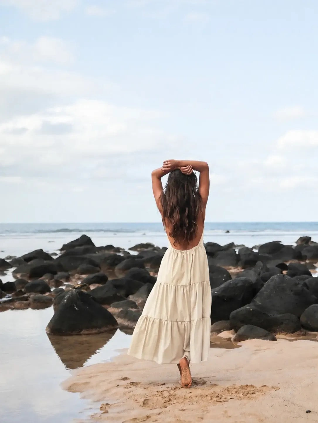 MURA tiered linen Dress