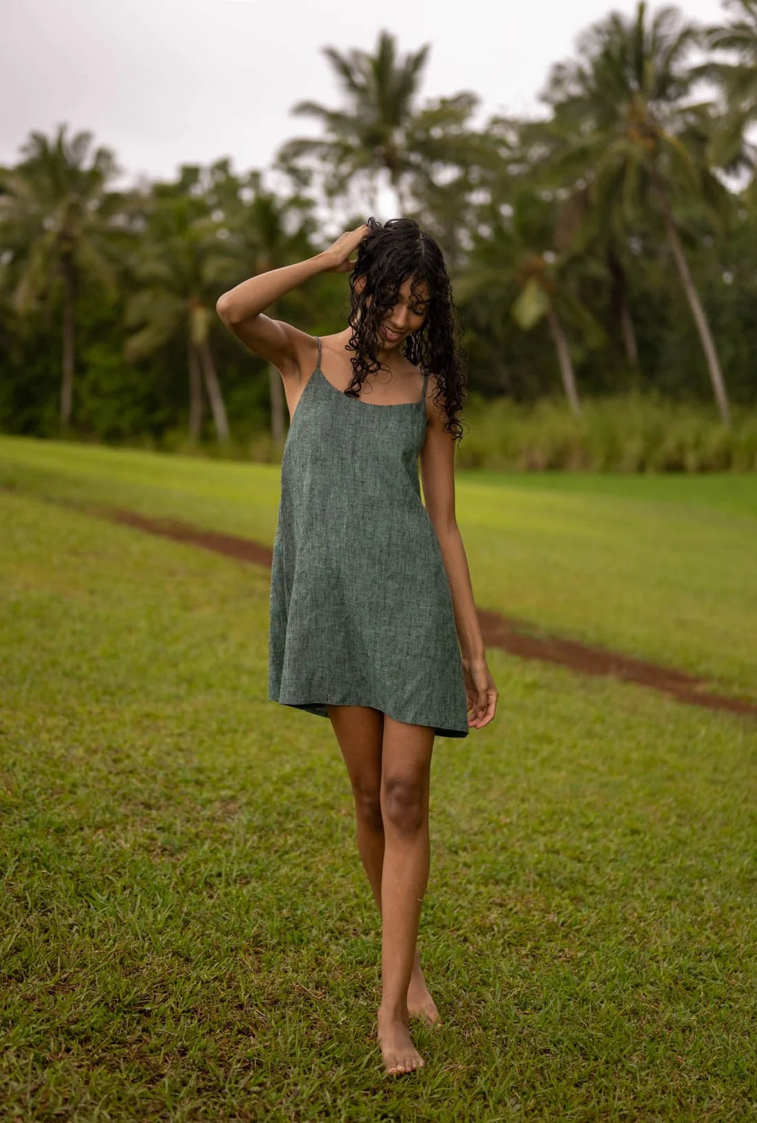 SAVA linen slip dress
