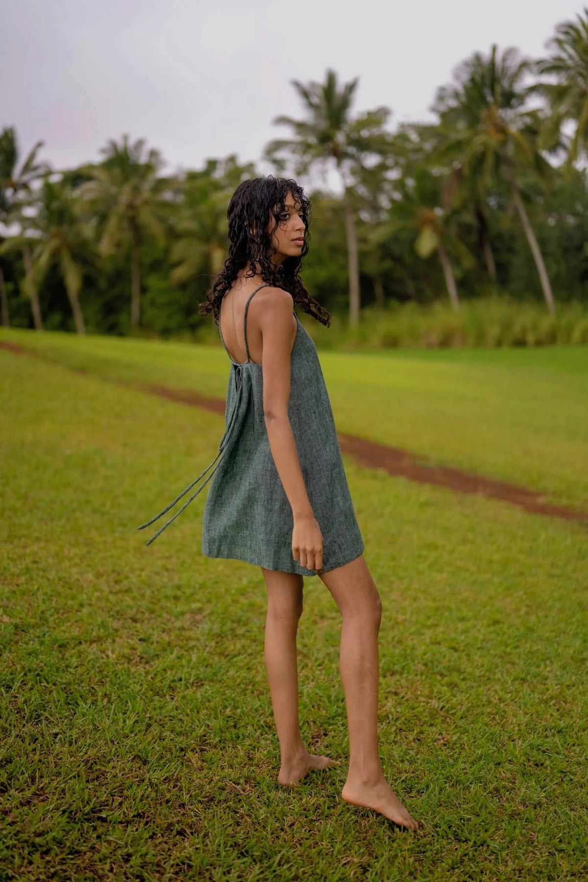 SAVA linen slip dress