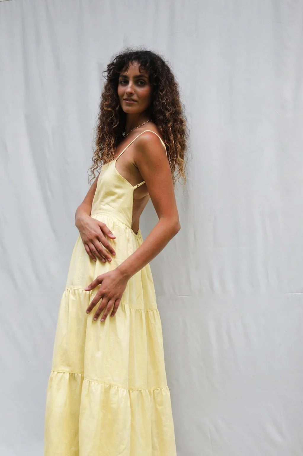 MURA tiered linen Dress