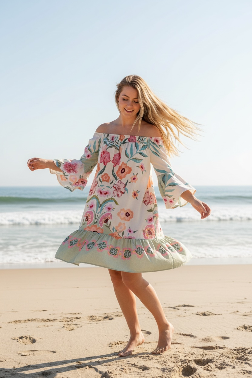 WAIMEA off-shoulder dress
