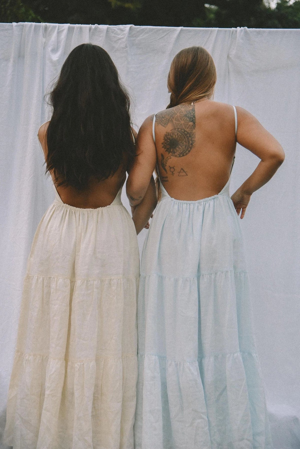 MURA tiered linen Dress