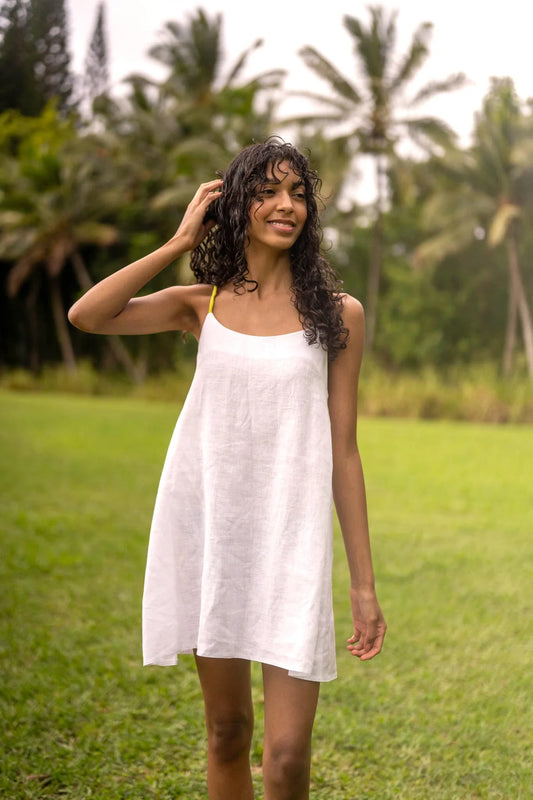 SAVA linen slip dress