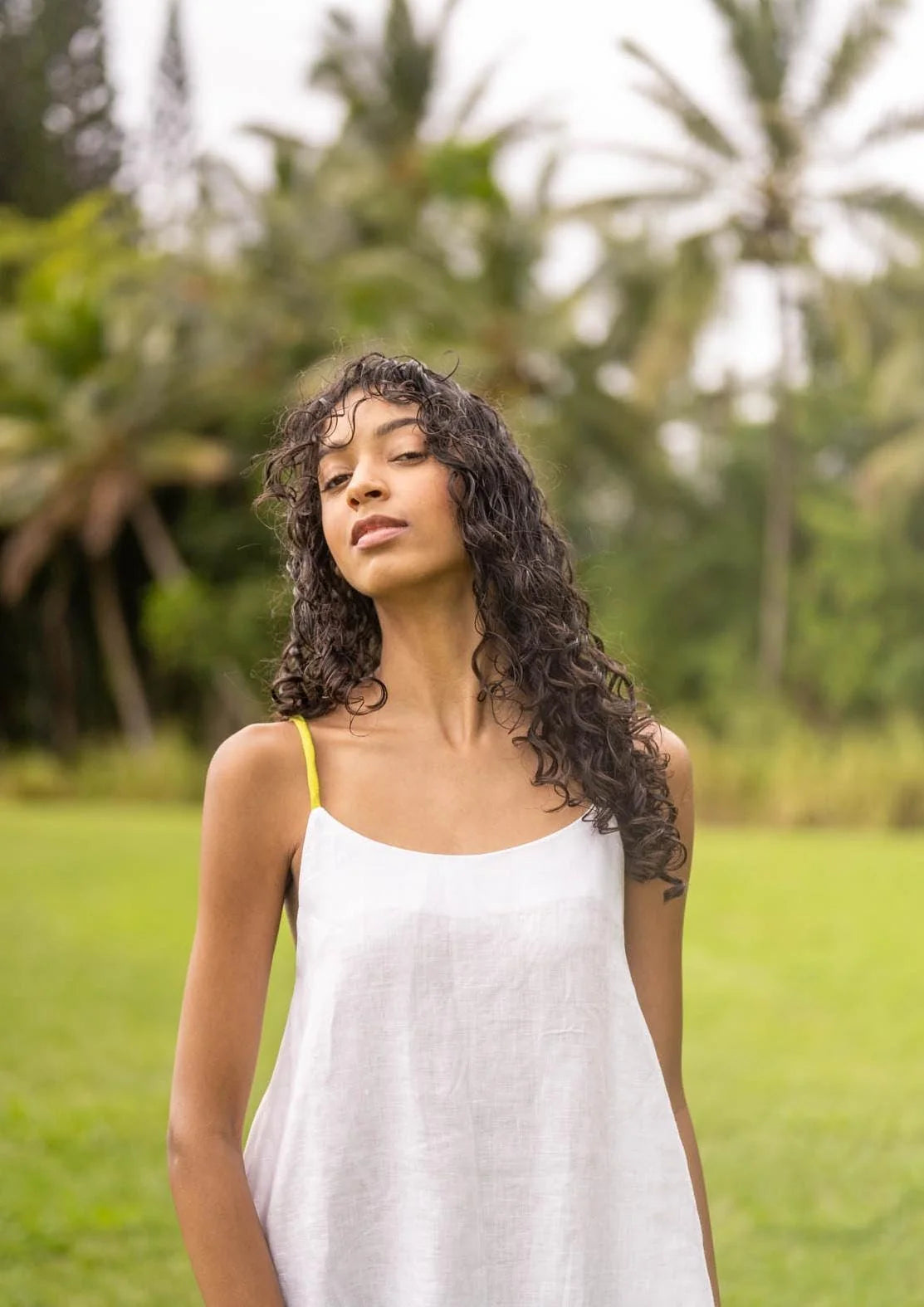 SAVA linen slip dress