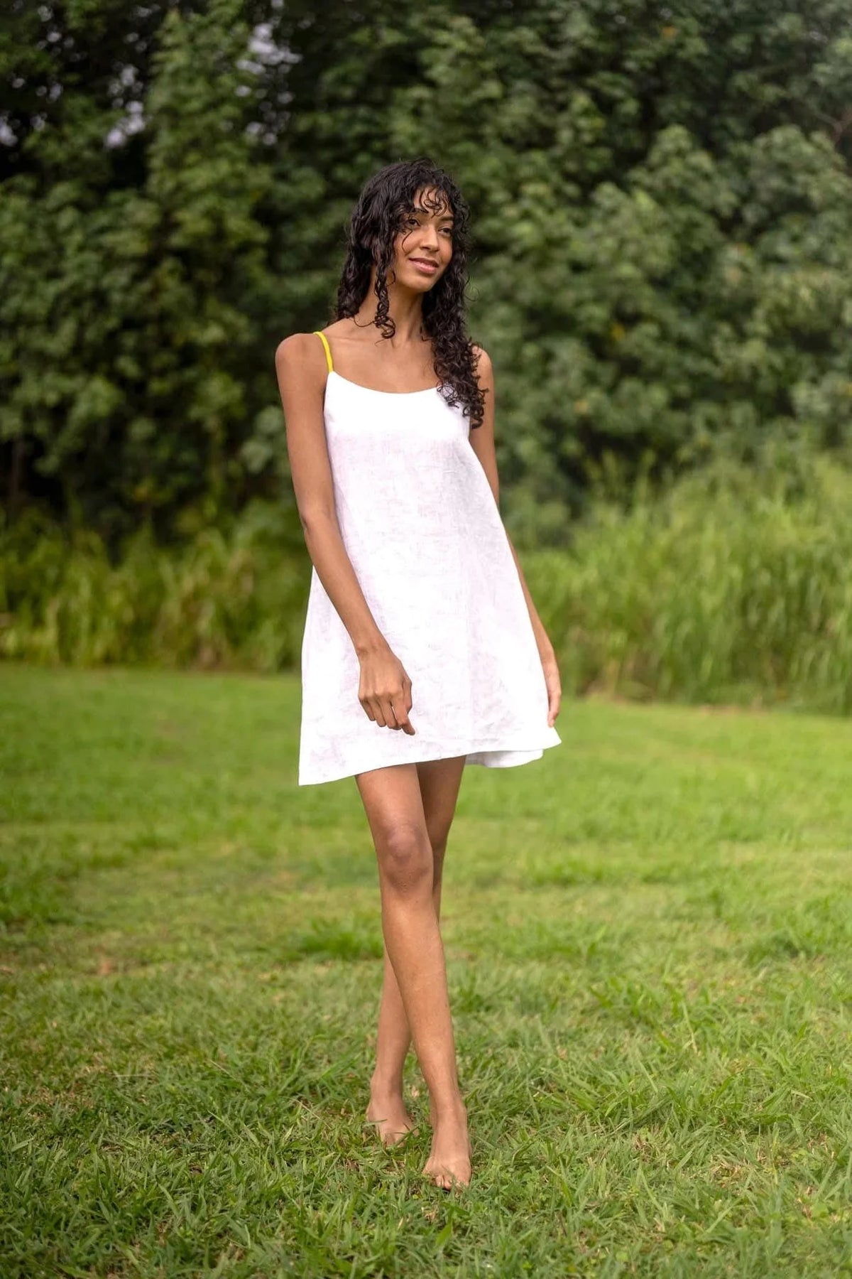 SAVA linen slip dress
