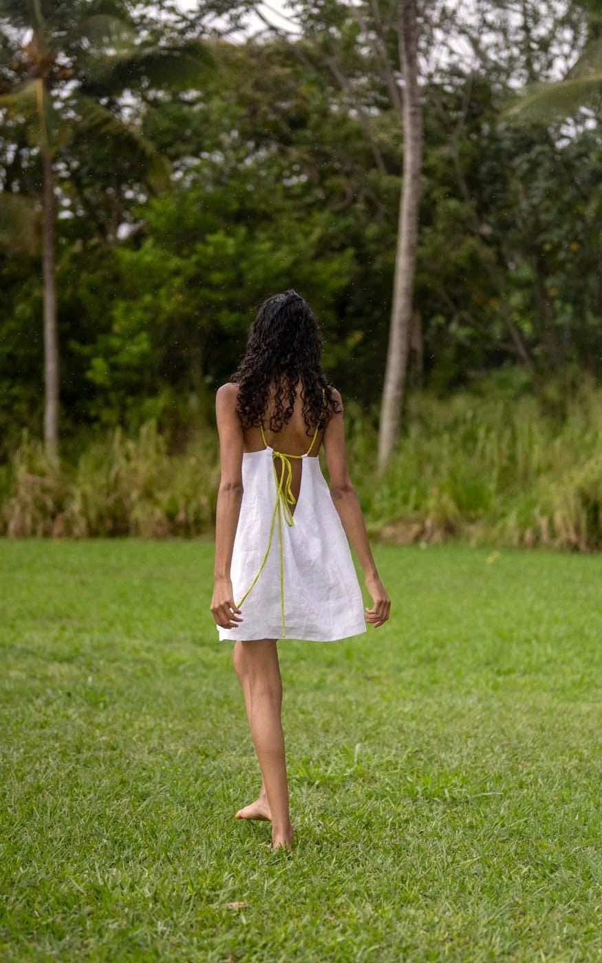 SAVA linen slip dress