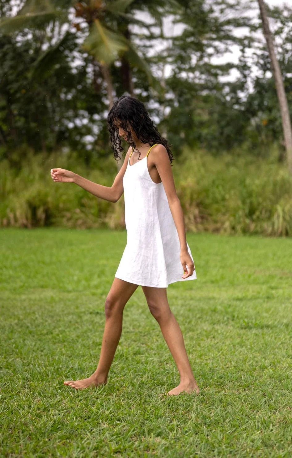 SAVA linen slip dress