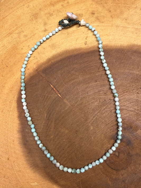 Larimar w/puka clasp Necklace