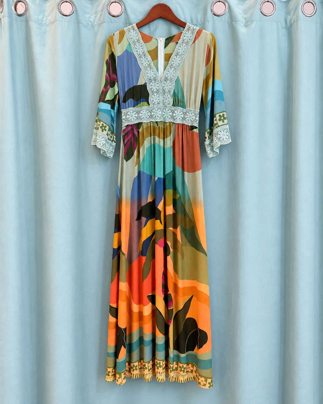 MAKAI lace maxi dress