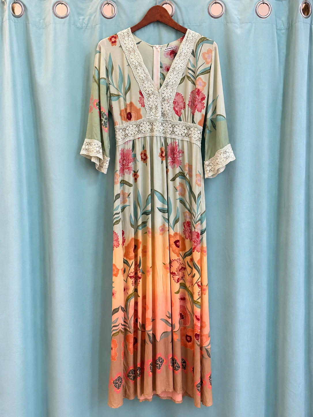 MAKAI lace maxi dress